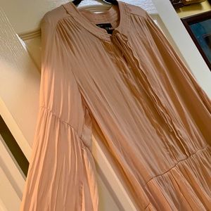 ***Gibson peach blush long sleeve boho top size XL